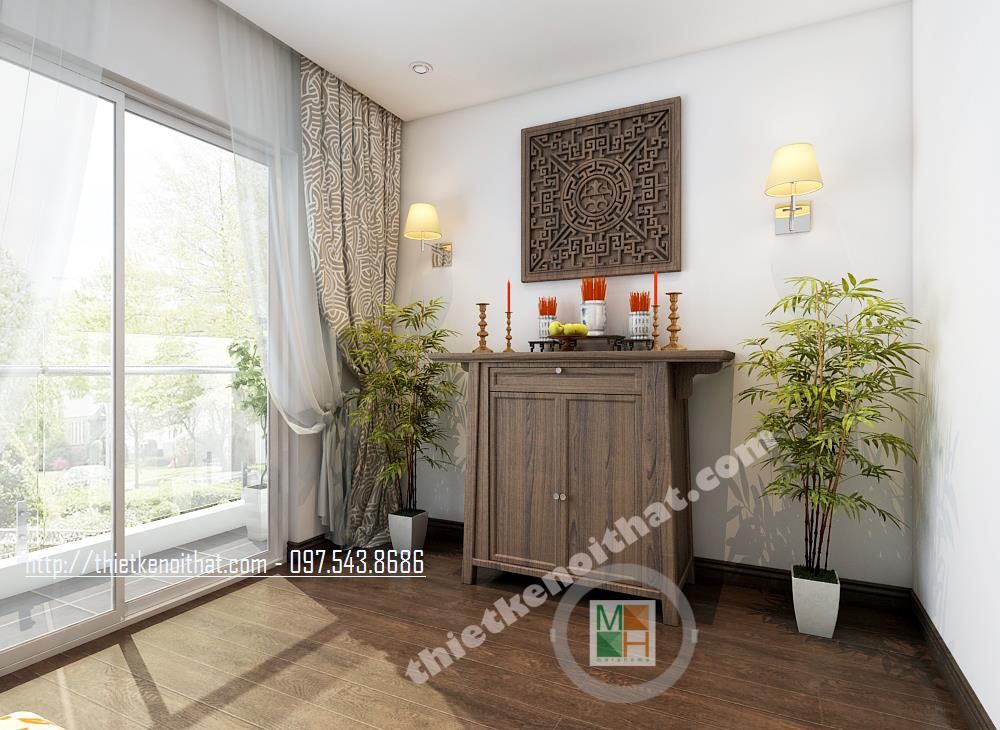 Bàn Thờ Tổ Tiên gỗ tự nhiên - Mẫu 03